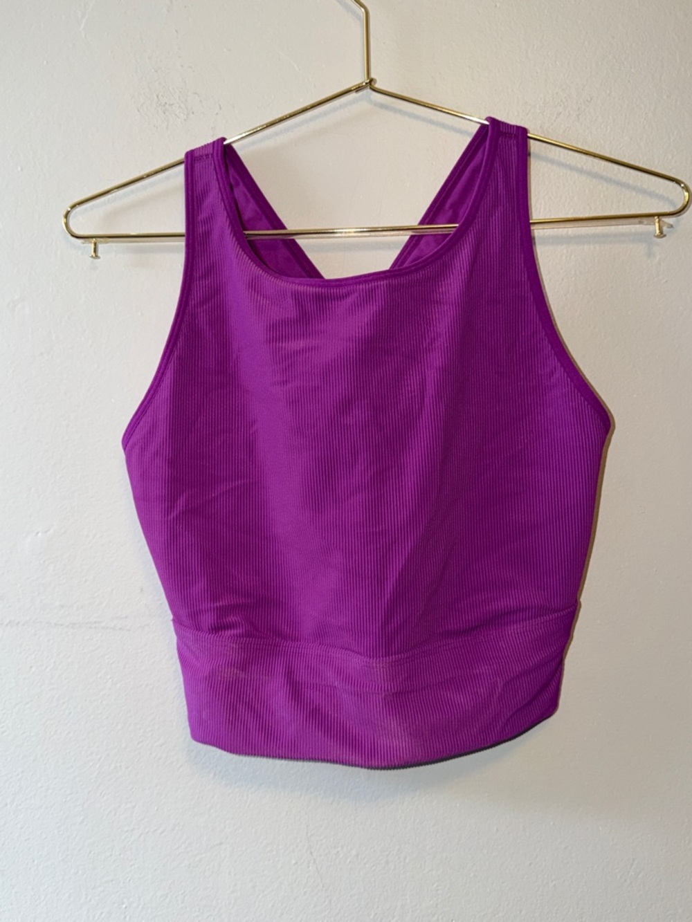 CALIA by Carrie Underwood Magenta Cross-Back Ribbed Sports Bra